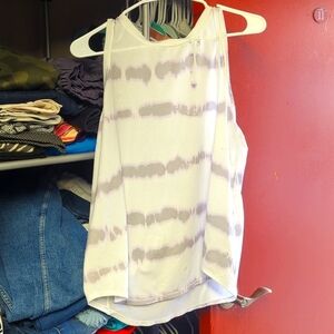 Lululemon tank mesh white purple and grey size 8